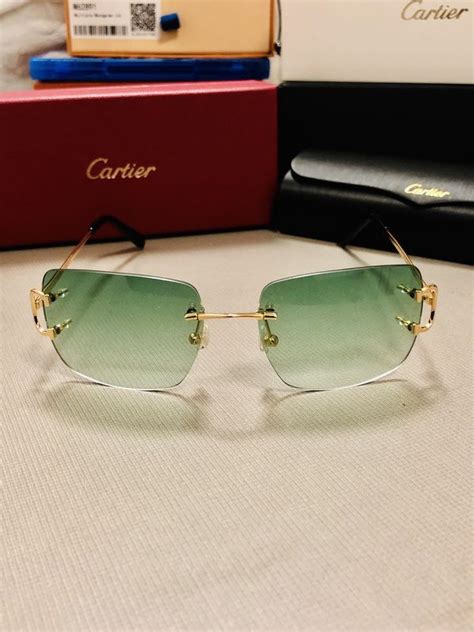 buy cartier mens sunglasses|cartier rimless eyeglasses for men.